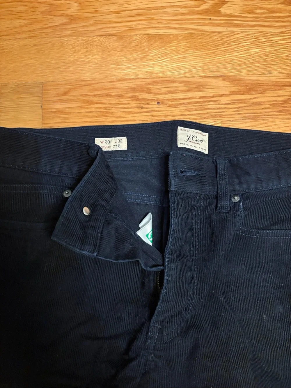 J. Crew Black Corduroy Pants - Slim Straight